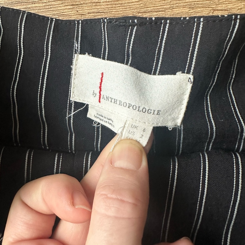 Anthropologie Black and White Striped Apparel
